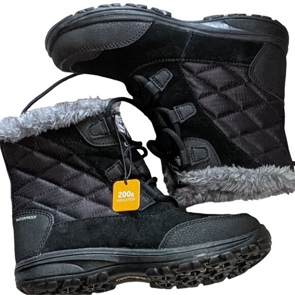 Columbia black Women's Ice Maiden™ Shorty Boot waterproof ankle omni tech grip 6 - Picture 1 of 10